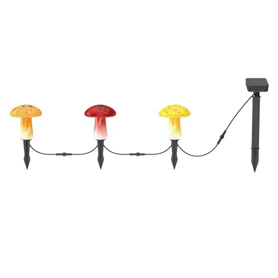 Infinity X1 Glass Solar Mushroom Landscape Lights, 2-pack