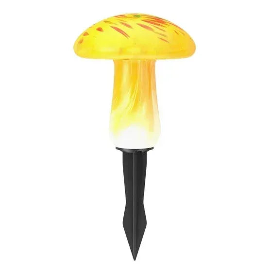 Infinity X1 Glass Solar Mushroom Landscape Lights, 2-pack