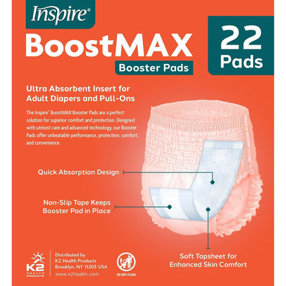 Inspire Incontinence Booster Pads Super Absorbent Incontinence Pad Insert Liner Women and Men Diaper Pads Inserts for Adult Diapers