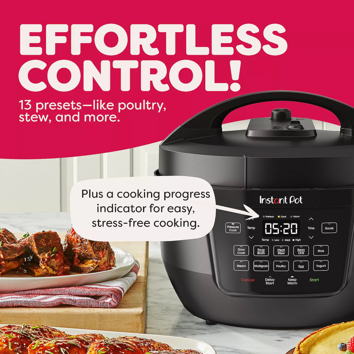 Instant Pot RIO Wide 7.5-qt. 7-in-1 Electric Multi-Cooker & Pressure Cooker