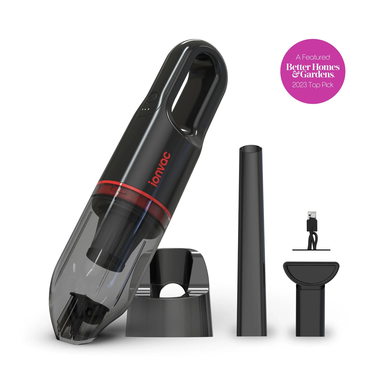 IonVac Handvac Handheld Cordless Vacuum, Pet-Friendly Multi-Surface Lightweight Vacuum Cleaner with USB Charging, Model #7441, Green