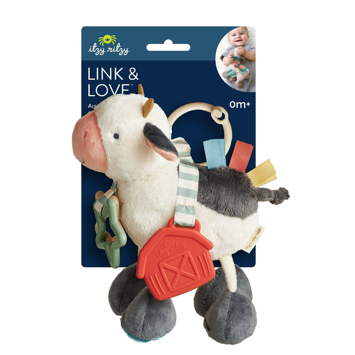 Itzy Ritzy Link & Love™ Stroller and Car Seat Activity Plush Cow