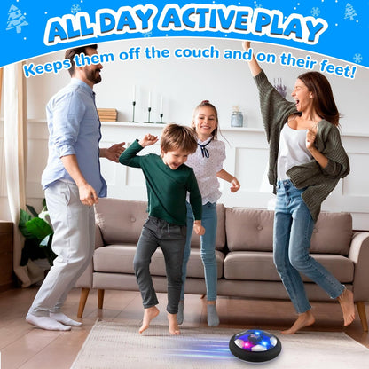JBeeCtrl Hover Soccer Ball Toys for Boys & Girls Rechargeable Indoor Floating Air Soccer Ball with LED Light Birthday Gifts for Kids Age 3 4 5 6 7 8 Years Old