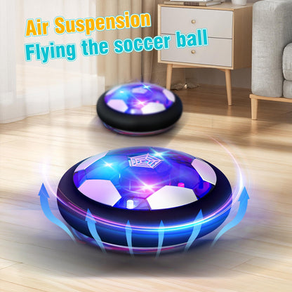 JBeeCtrl Hover Soccer Ball Toys for Boys & Girls Rechargeable Indoor Floating Air Soccer Ball with LED Light Birthday Gifts for Kids Age 3 4 5 6 7 8 Years Old