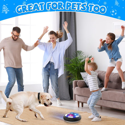 JBeeCtrl Hover Soccer Ball Toys for Boys & Girls Rechargeable Indoor Floating Air Soccer Ball with LED Light Birthday Gifts for Kids Age 3 4 5 6 7 8 Years Old