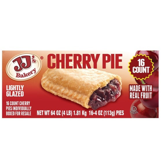 JJ's Bakery, Lightly Glazed Cherry Pie, 4 oz, 16-Count