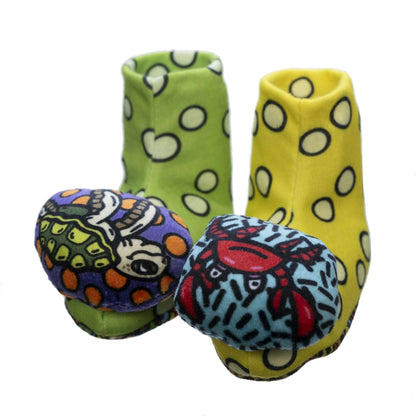 J Pierce Sensory Rattle Socks, Turtle & Sea Crab