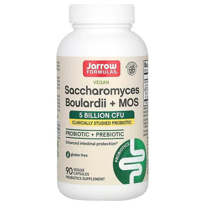 Jarrow Formulas, Vegan Saccharomyces Boulardii + MOS, 5 Billion CFU, Veggie Capsules