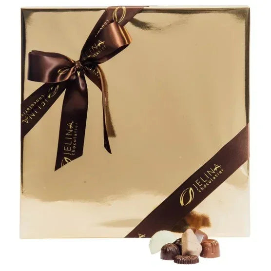 Jelina Chocolatier Handcrafted Chocolates Gift Box, 1.75 lbs Total