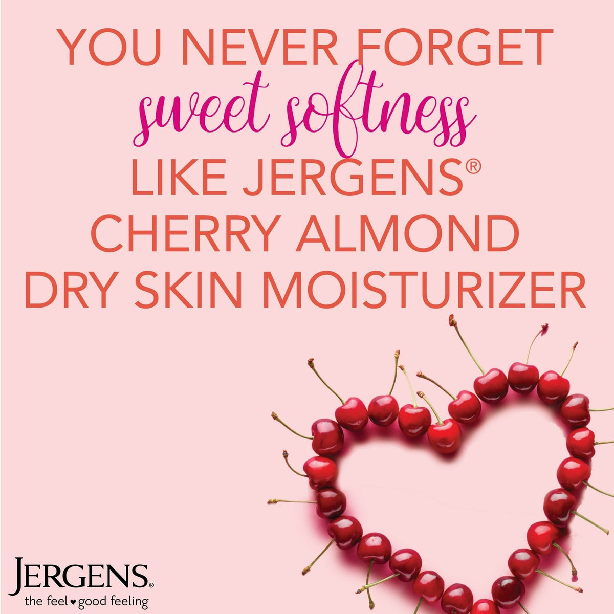 Jergens Original Scent with Cherry Almond Body Lotion Moisturizer for Dry Skin, 10 oz