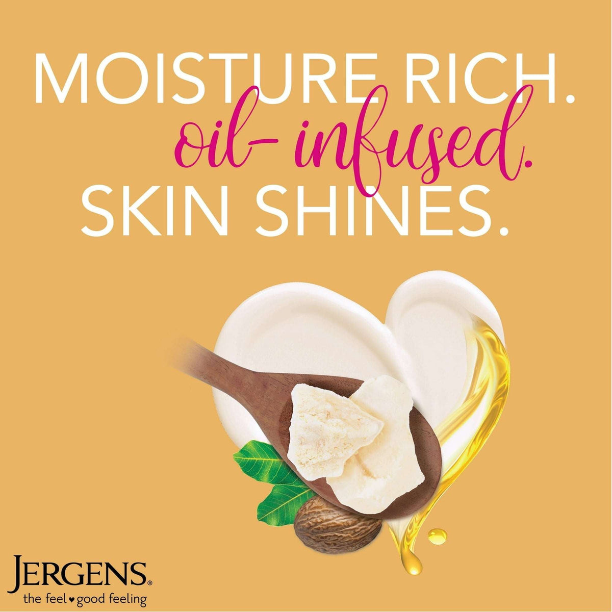 Jergens Shea Butter Hand and Body Lotion, Dry Skin Moisturizer, Dermatologist Tested