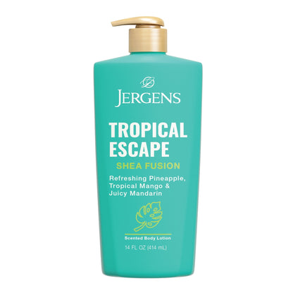 Jergens Shea Fusion Tropical Escape Scented Body Lotion with Shea Butter & Vitamin E for 24-Hour Moisture - 14 fl oz