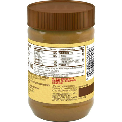 Jif Natural Creamy Peanut Butter Spread and Honey – Contains 80% Peanuts, 16 ozs