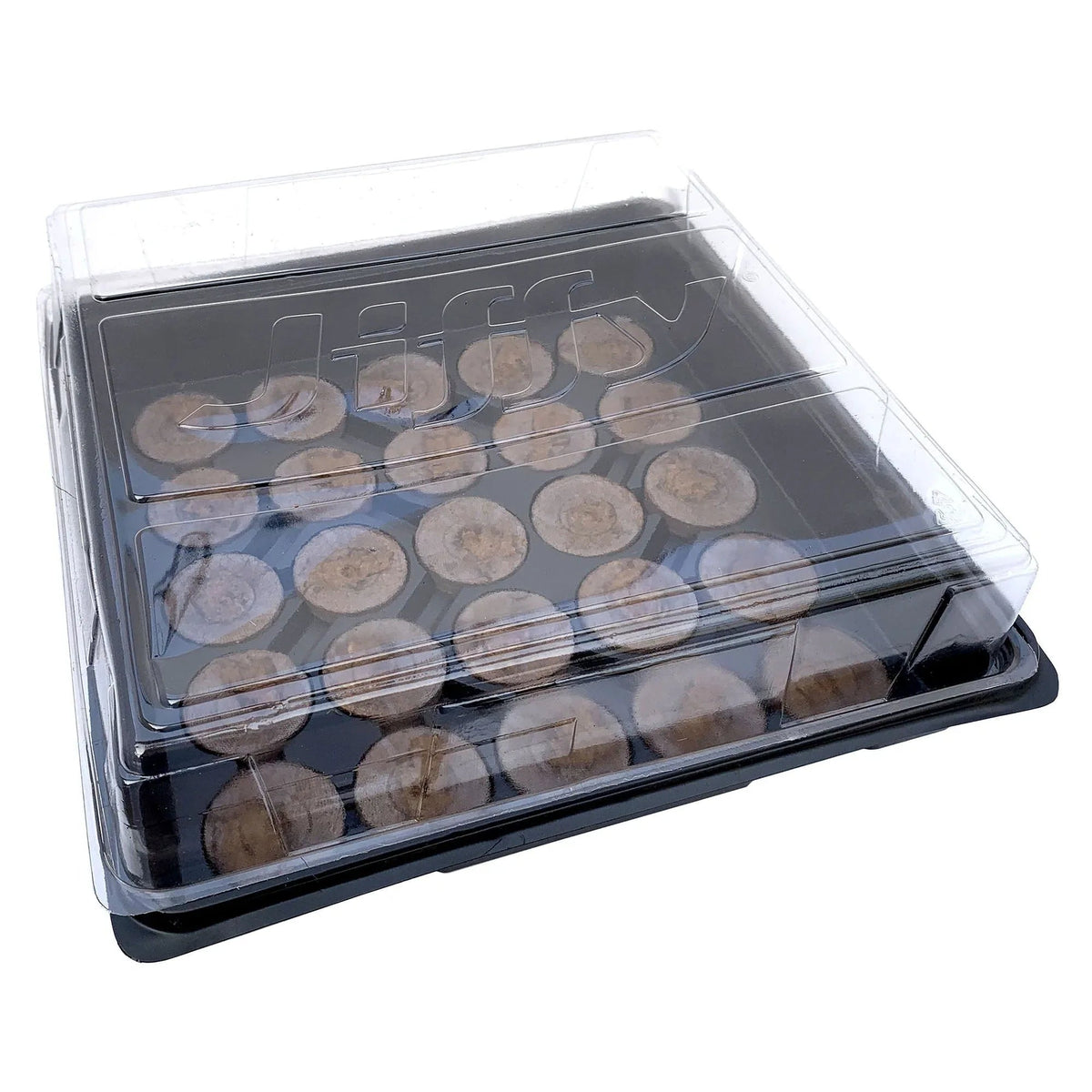 Jiffy 25 Cell Seed Starting Greenhouse with 42mm Peat Pellets w/SUPERThrive Sample