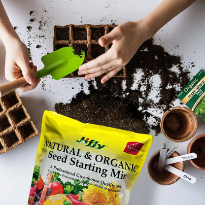 Jiffy Natural & Organic Seed Starter Mix, 12 QT, Garden Soil