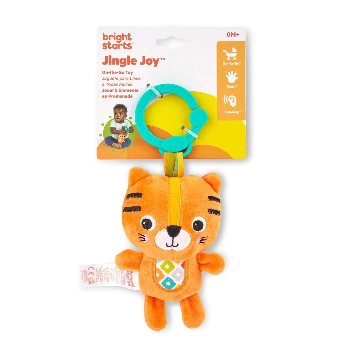 Jingle Joy Reach & Rattle Baby Toy for Stroller - Tiger - Unisex, Newborn +