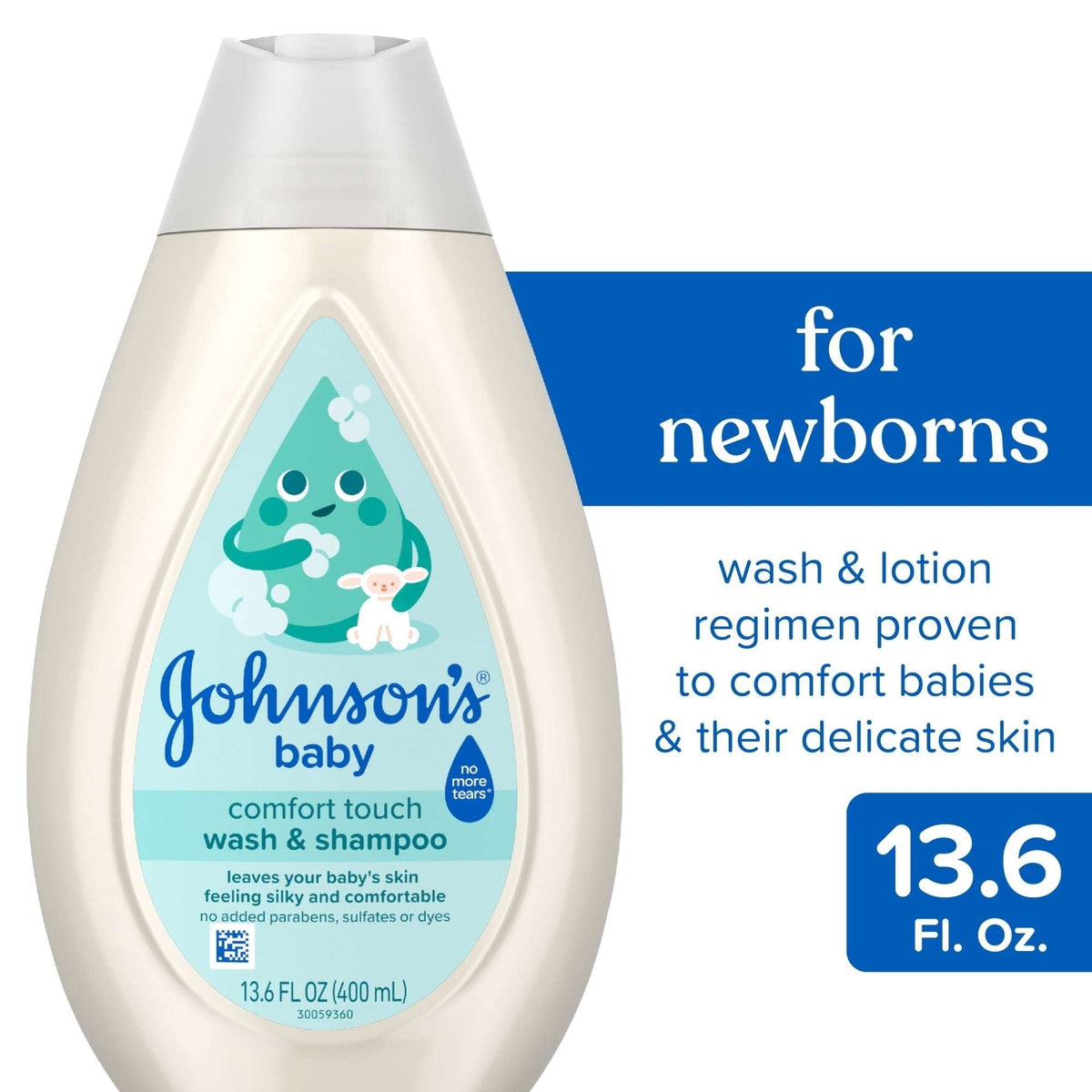 Johnson's Baby Comfort Touch Newborn Wash & Shampoo, 13.6 fl. oz
