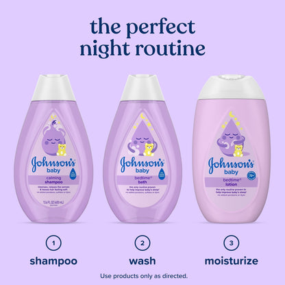 Johnson's Baby Moisturizing Bedtime Baby Lotion, Paraben-Free, 3.4 fl. oz
