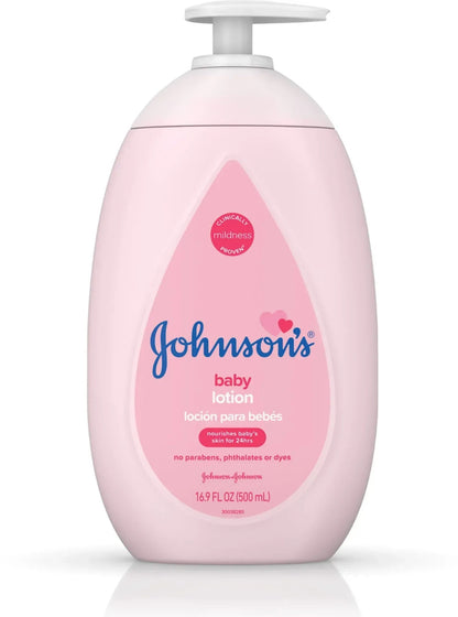 Johnson's Moisturizing Pink Baby Lotion with Coconut Oil, 33.8 fl. oz