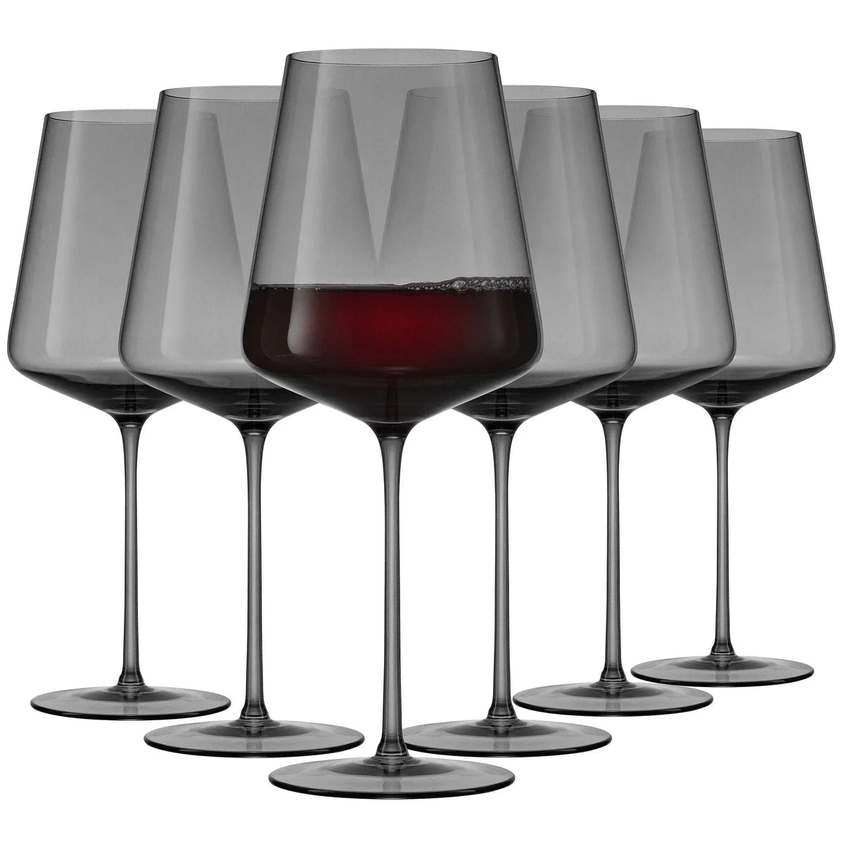 JoyJolt Sidney Red Wine Glasses, Set of 6