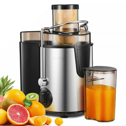 Juicer Machine with Wide Mouth 3" Feed Chute for Fruits and Vegetables, Black