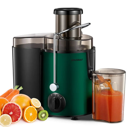 Juicer Machine with Wide Mouth 3" Feed Chute for Fruits and Vegetables, Black