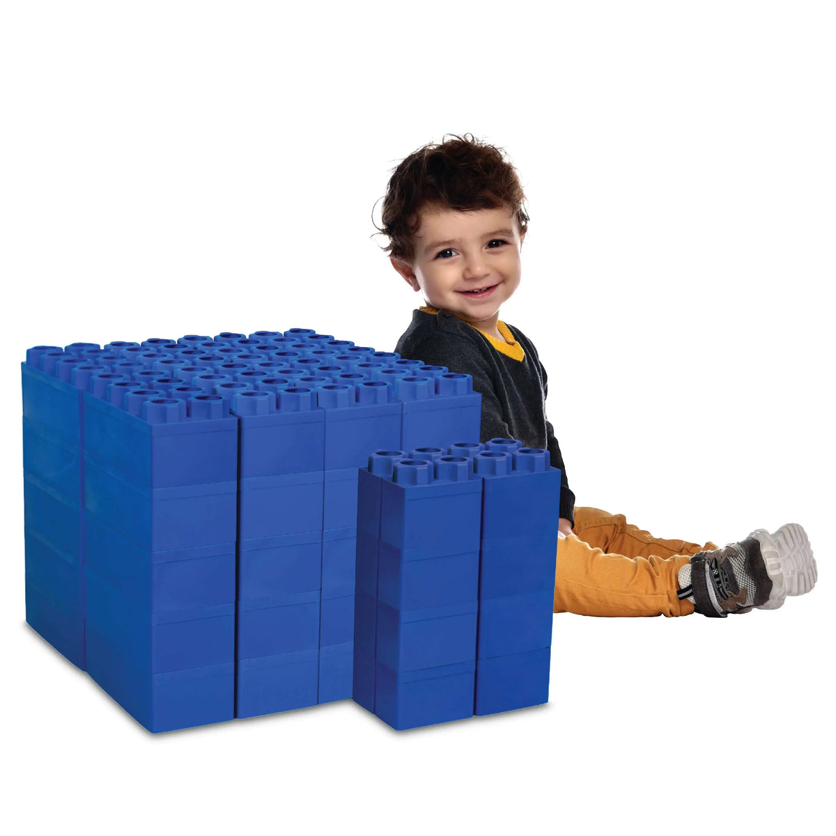 Jumbo Building Blocks - Black 48 pc Set for Kids Ages 3-8 for Indoor & Outdoor Play