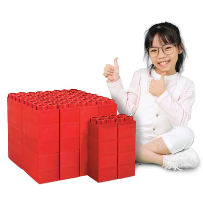 Jumbo Building Blocks - Black 48 pc Set for Kids Ages 3-8 for Indoor & Outdoor Play