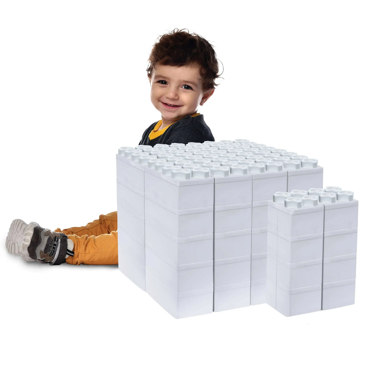 Jumbo Building Blocks - Black 48 pc Set for Kids Ages 3-8 for Indoor & Outdoor Play