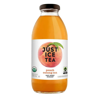 Just Ice Tea Organic Peach Oolong Tea, Bottles, 12 pk./16 fl. oz.