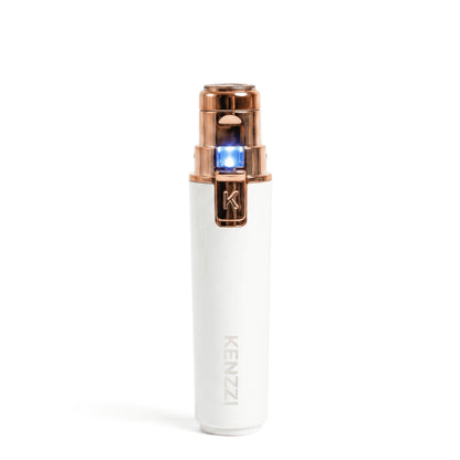 KENZZI 2-in-1 Rechargeable Facial Hair Remover and Eyebrow Shaver for Women, White and Rose Gold