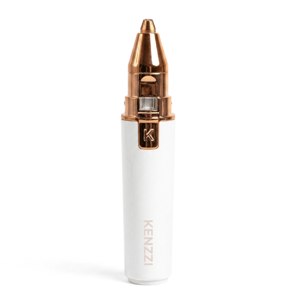 KENZZI 2-in-1 Rechargeable Facial Hair Remover and Eyebrow Shaver for Women, White and Rose Gold