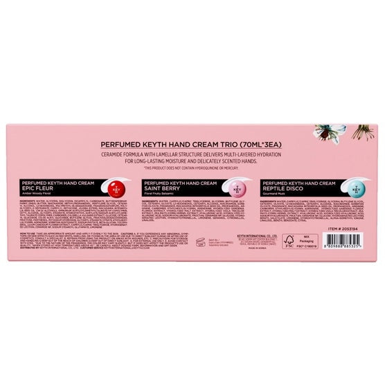 KEYTH Perfumed Hand Cream, 2.36 fl oz, 3-pack