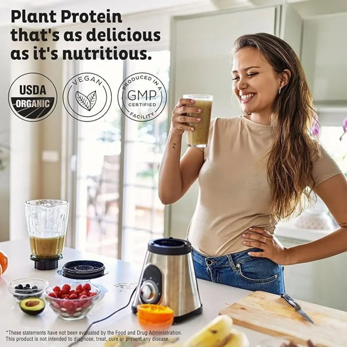 KOS Organic Superfood Plant Chocolate Peanut Butter Protein Powder 2.4lbs.