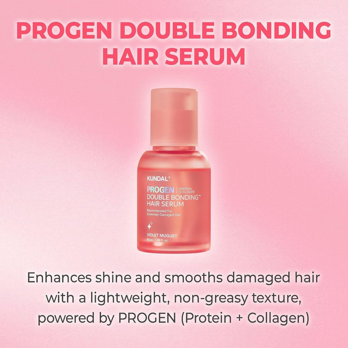KUNDAL Protein Bonding Shampoo and Conditioner Set, [Violet Muguet],Korean Hair Care for Dry-Looking Hair, Frizz Control, Heat Protection from Daily Styling, 16.9 fl oz, 8.45 fl oz(500ml, 250ml)