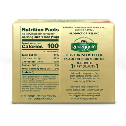 Kerrygold Grass-fed Pure Irish Salted Butter Sticks, 6 pk./4 oz.