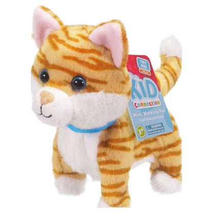 Kid Connection Miniature Electronic Walking Pet Teal Triceratops, 6in Height, Toddler Plush Toys