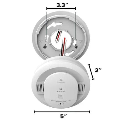 Kidde Smart Smoke and Carbon Monoxide Detector, Ring App Enabled, Hardwired, 2-pack