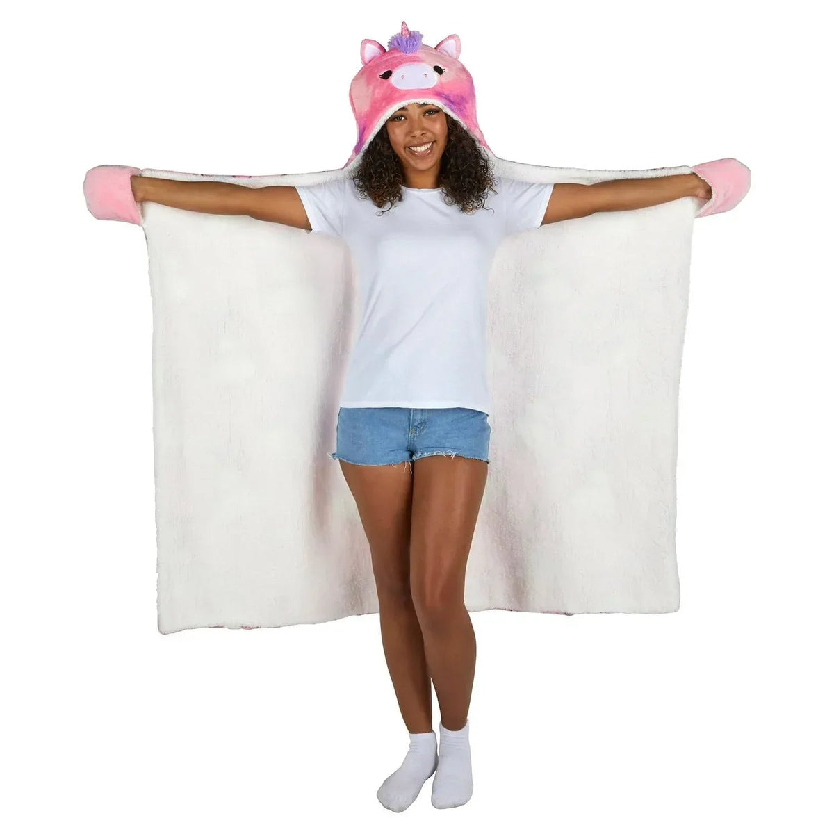Kids Licensed 40" x 50" Hooded Throw with Sherpa Lining