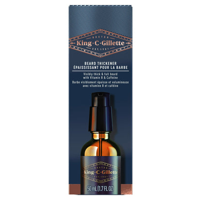King C. Gillette Beard Thickener Formulated with Vitamin B Complex and Caffeine, 1.7 fl oz