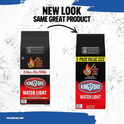 Kingsford Match Light Instant Charcoal Briquettes 2 Pack, 16 Lbs. Each