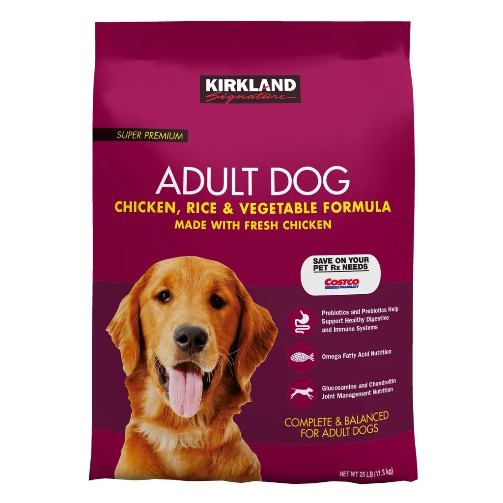 Kirkland Signature Adult Formula Chicken, Rice and Vegetable Dog Food, 40 lbs