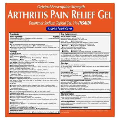Kirkland Signature Arthritis Pain Relief Gel, Diclofenac Sodium Topical Gel 1%, 15.87 Ounces