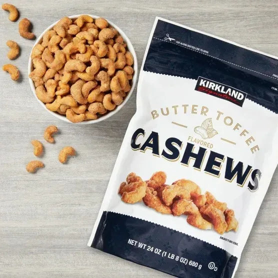 Kirkland Signature Butter Toffee Cashews, 24 oz