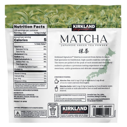 Kirkland Signature Japanese Matcha Green Tea Powder, 12 oz