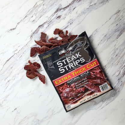 Kirkland Signature Premium Extra Thick Steak Strips, 12 oz