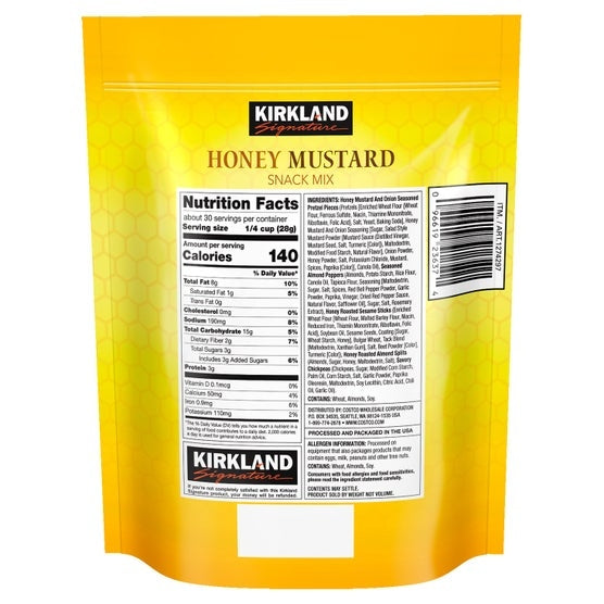 Kirkland Signature Snack Mix, Honey Mustard, 30 oz