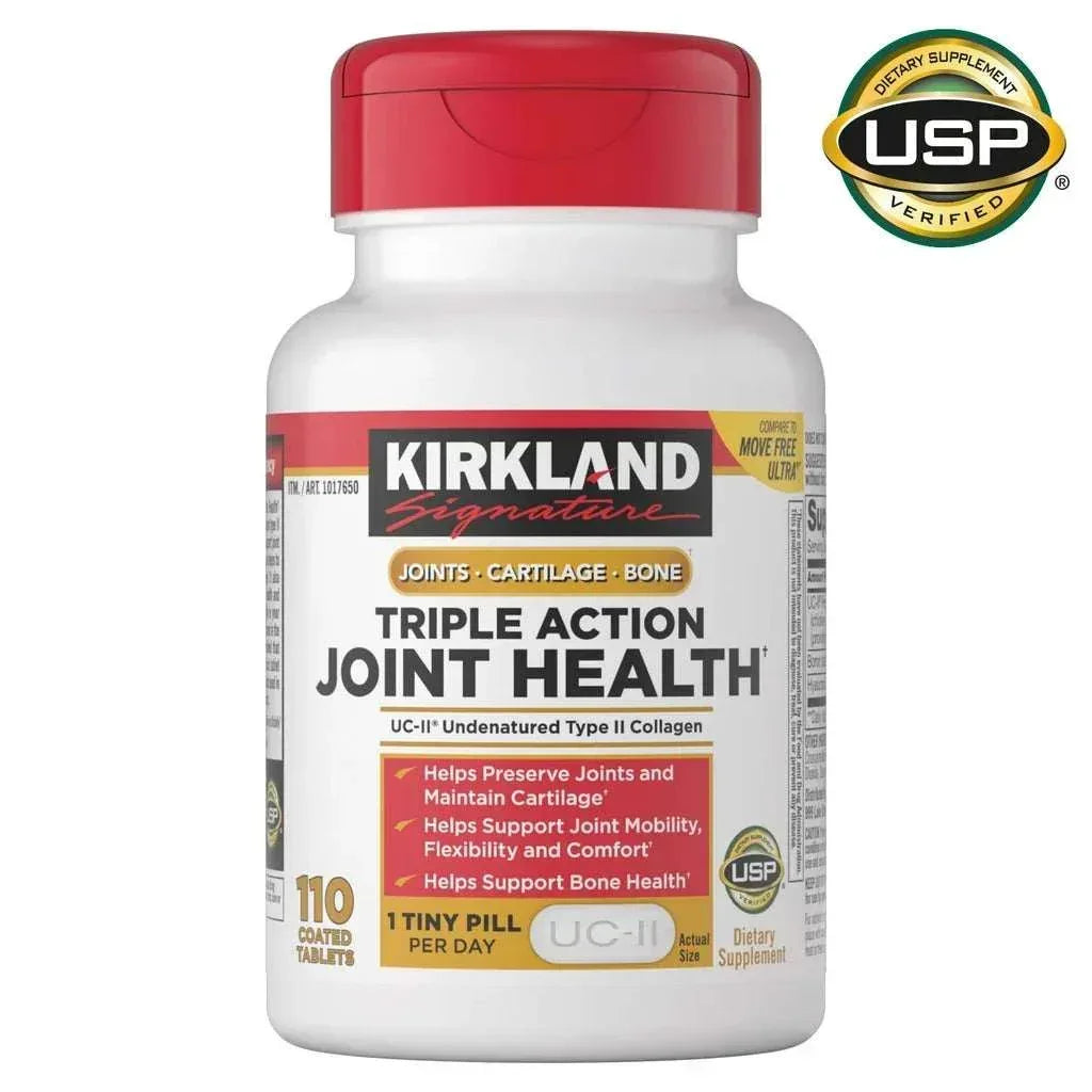 Kirkland Signature Triple Action Joint Health Dietary Supplement Coated Tablets, 110 Count