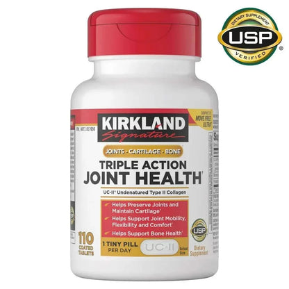 Kirkland Signature Triple Action Joint Health Dietary Supplement Coated Tablets, 110 Count