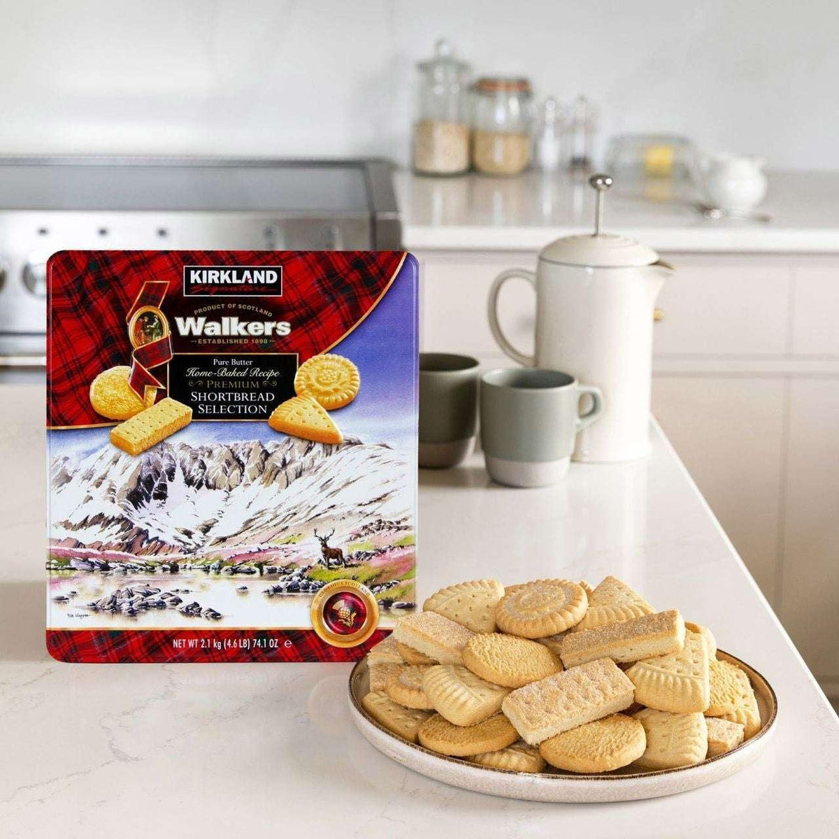 Walkers Shortbread Cookies, Pure Butter Traditional Scottish Recipe, Family Size Box, Authentic European Bakery Treats, No Artificial Flavors or Preservatives